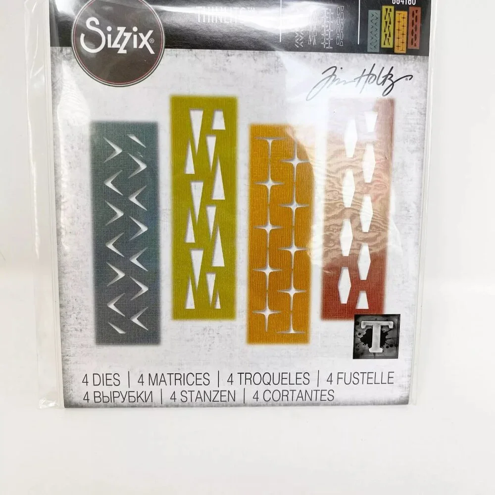 Sizzix Thinlits Tim Holtz Retro Repeat Die Cut Set 664160 Cardmaking Scrapbook